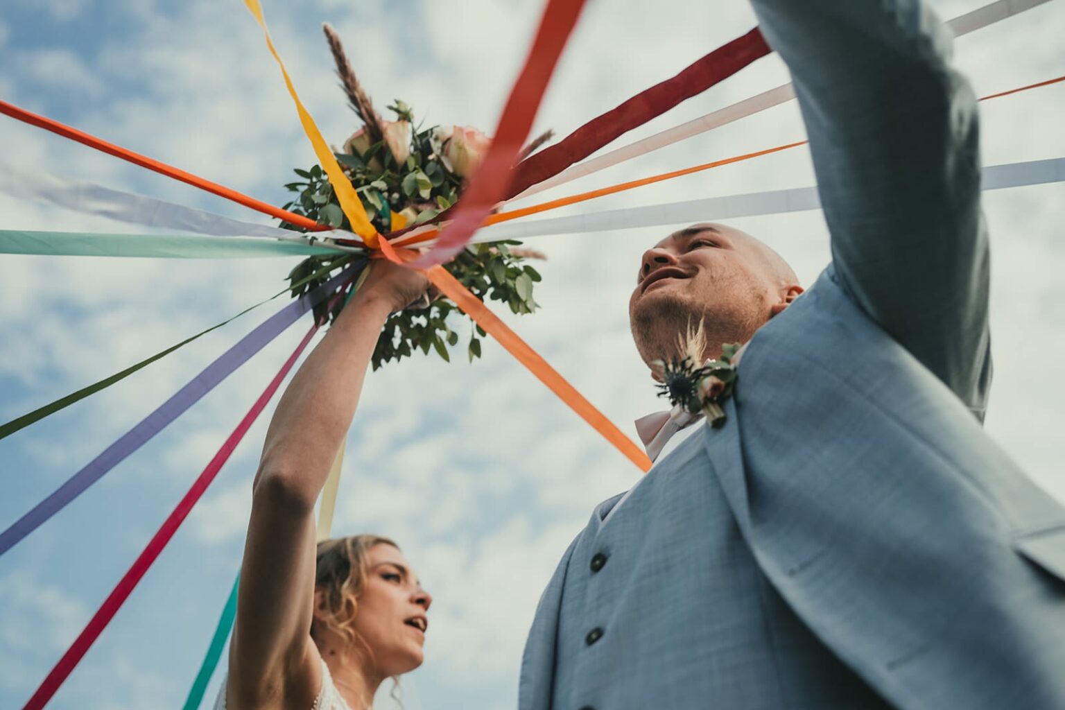 Photographe mariage jeu du bouquet